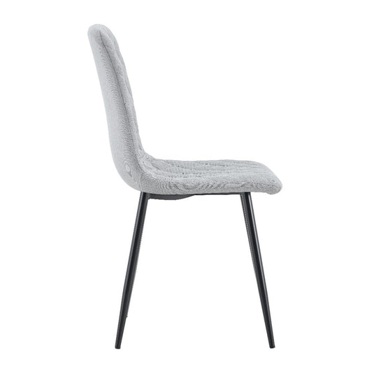 Silla de Comedor Sorrento, Gris Claro, con Espaldar y Diseño Moderno