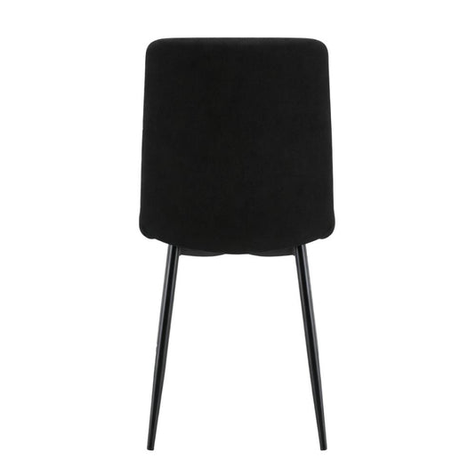 Set de 4 Sillas de Comedor Lusitano, Negro, con Espaldar y Diseño Moderno