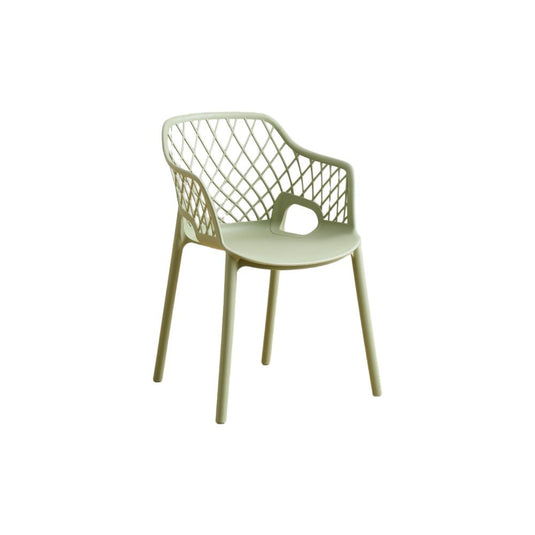 Set de 2 Sillas con Brazos Casablanca, Verde Olivo, con Espaldar en Diamantes y Estilo Moderno