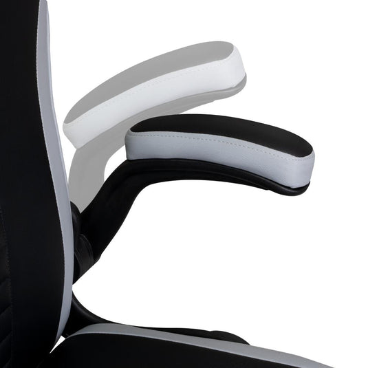 Silla Gamer Rismel, Negro y Gris, con espaldar reclinable y altura ajustable