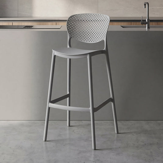 Silla para Bar Río, Color Gris Oscuro, Diseño Moderno