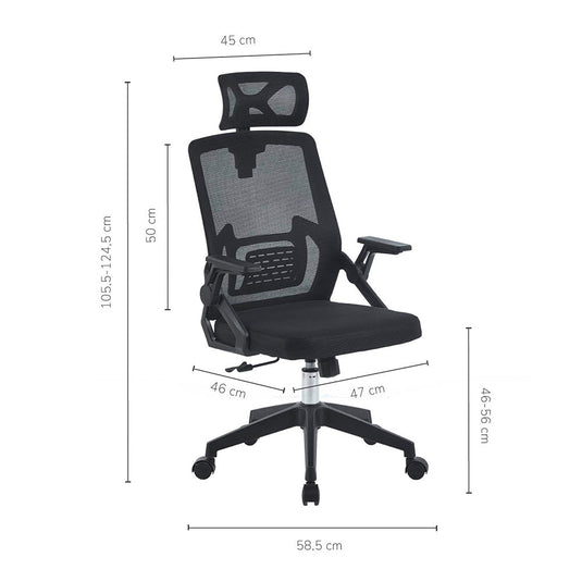 Silla de Oficina Presidente Doha Basculante, Negro