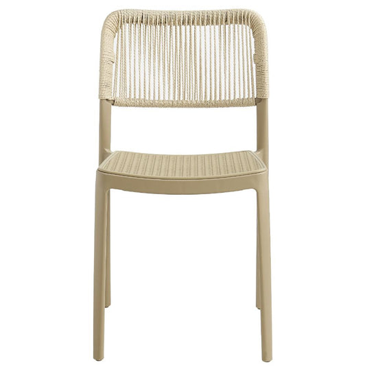 Silla Austin, Color Taupe, con Espaldar Tejido