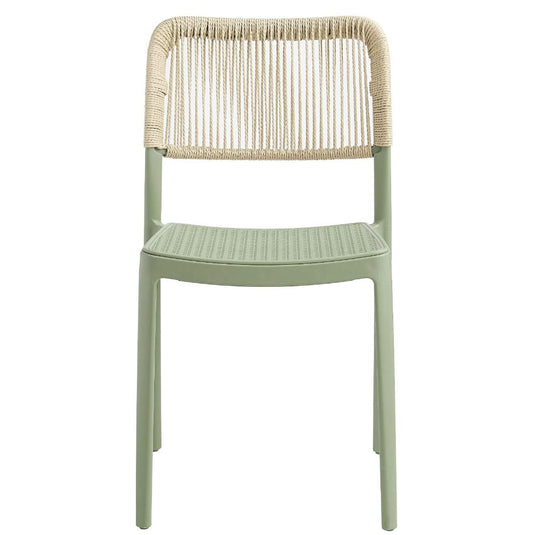 Set de 2 Sillas Austin, Color Verde Olivo, con Espaldar Tejido