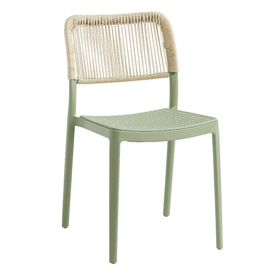 Set de 2 Sillas Austin, Color Verde Olivo, con Espaldar Tejido
