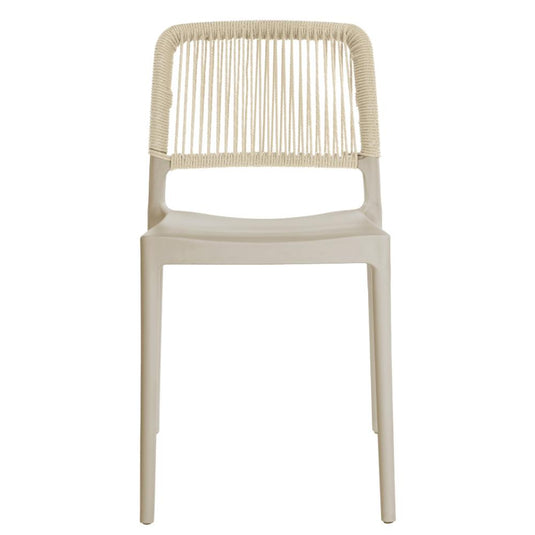 Set de 4 Sillas Houston, Color Taupe, con Espaldar Tejido
