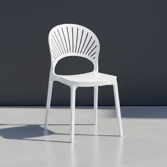 Silla Paraíso, Color Blanco, con Espaldar y Diseño Moderno