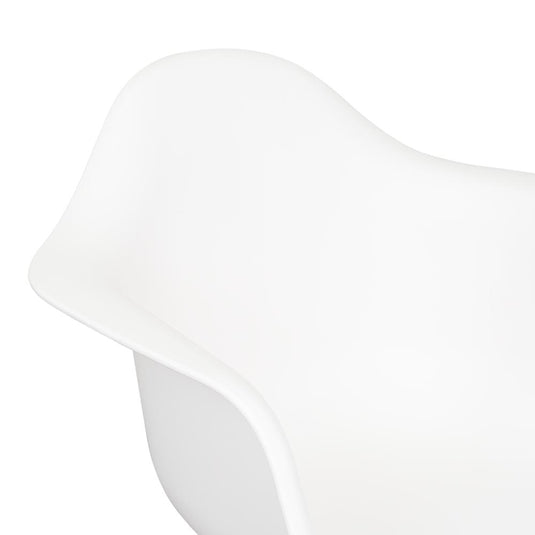 Silla Delia, Color Blanco, Con espaldar y patas en Madera X4