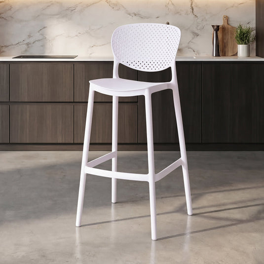Silla para Bar Río, Color Blanco, Diseño Moderno