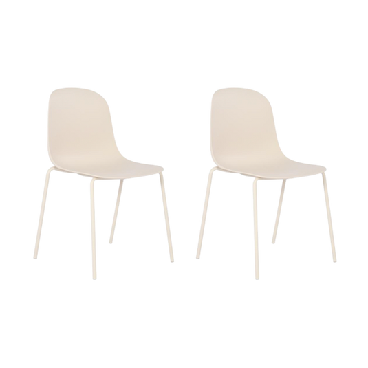 Set de 2 Sillas Aiara, Color Blanco, Diseño Moderno