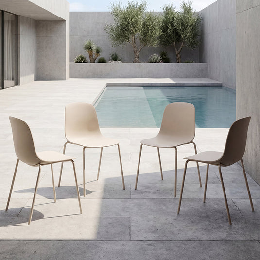 Set de 4 Sillas Aiara, Color Blanco, Diseño Moderno