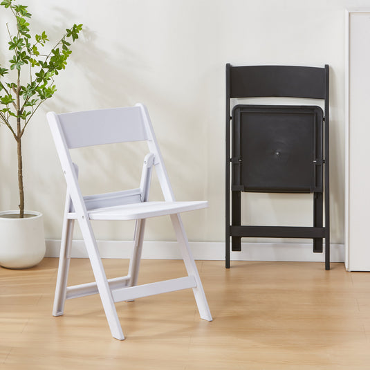 Set de 2 Sillas Plegables Erin, Blanco, Diseño Práctico y Funcional