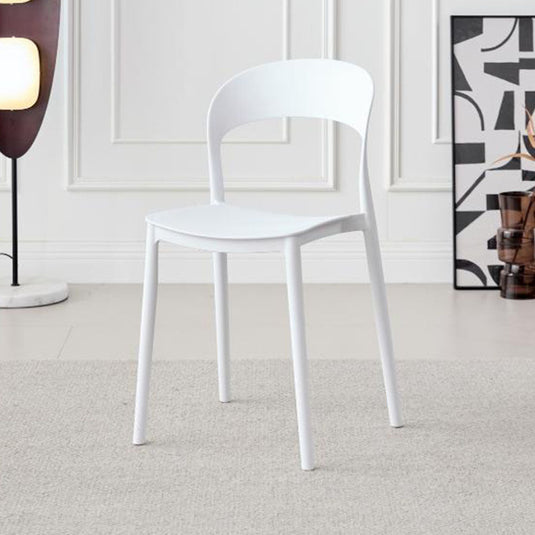 Silla Patrick, Color Blanco, con Espaldar y Diseño Moderno