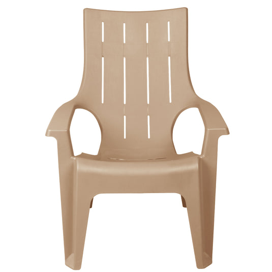Silla Playera con Brazos Ocean, Khaki, con Espaldar y Reposa Brazos