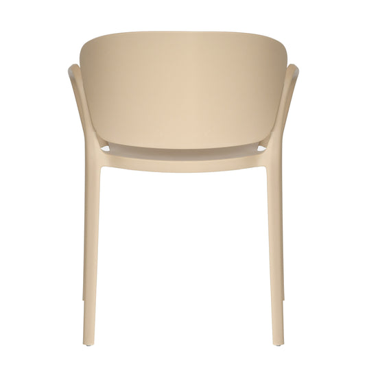 Set de 2 Sillas con Brazos California, Khaki, con Espaldar y Diseño Minimalista