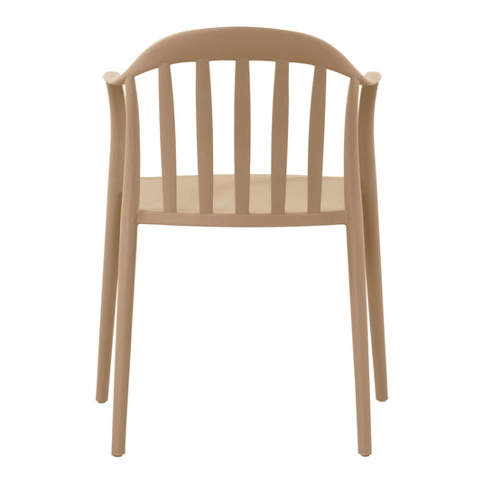 Silla con Brazos Delhi, Khaki, con Espaldar y Diseño Minimalista