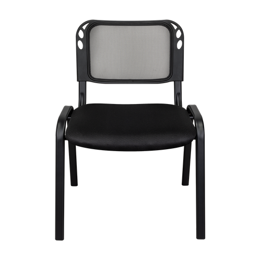Silla Interlocutora, Negro, Con espaldar y diseño sencillo