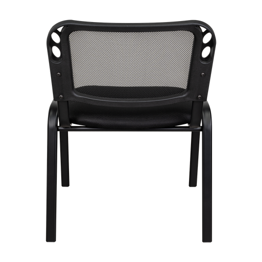 Silla Interlocutora, Negro, Con espaldar y diseño sencillo