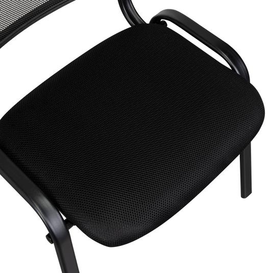 Silla Interlocutora, Negro, Con espaldar y diseño sencillo