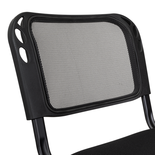 Silla Interlocutora, Negro, Con espaldar y diseño sencillo