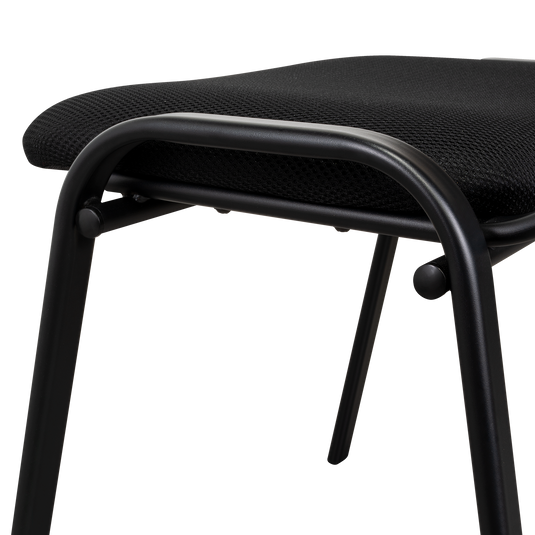 Silla Interlocutora, Negro, Con espaldar y diseño sencillo