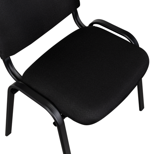 Set de 2 Sillas Interlocutora, Negro, con Espaldar y Diseño Sencillo