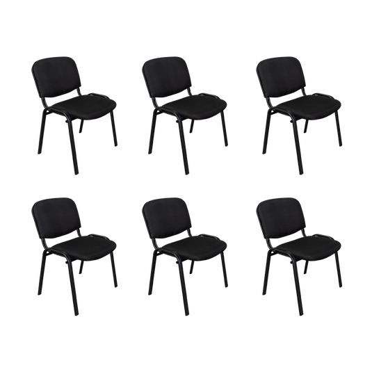 Silla Interlocutora, Negro, con Espaldar y Diseño Sencillo X6