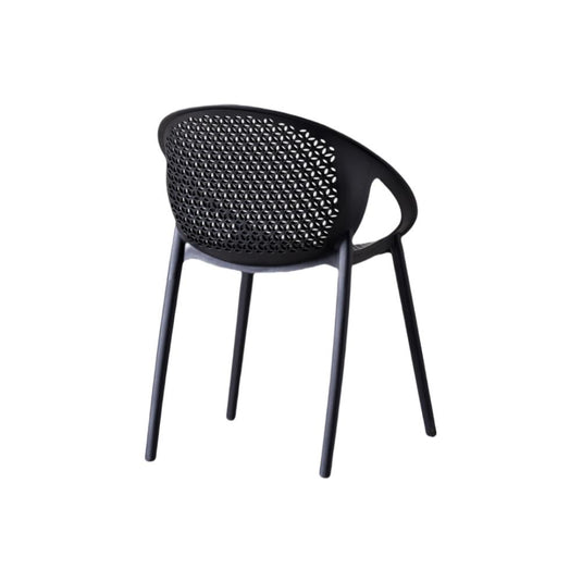 Silla Selva con Brazos, Color Negro, con Espaldar