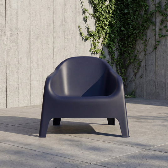 Silla Lounge Sun, Negro, cómoda para terraza o jardín