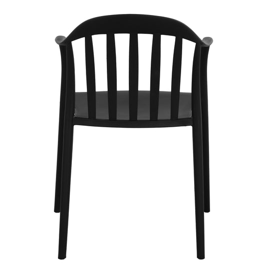 Set de 2 Sillas con Brazos Delhi, Negro, con Espaldar y Diseño Minimalista