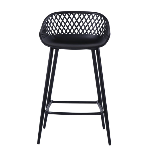Silla para Bar India, Color Negro, con Estructura Metálica