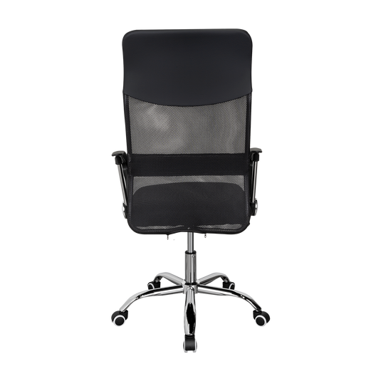 Silla Oficina X-50B, Negro, con Cómodo Espaldar y Rodachines