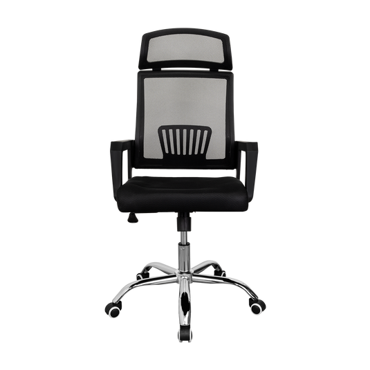 Silla Oficina X-57B, Wengue, con Cómodo Espaldar y Rodachines