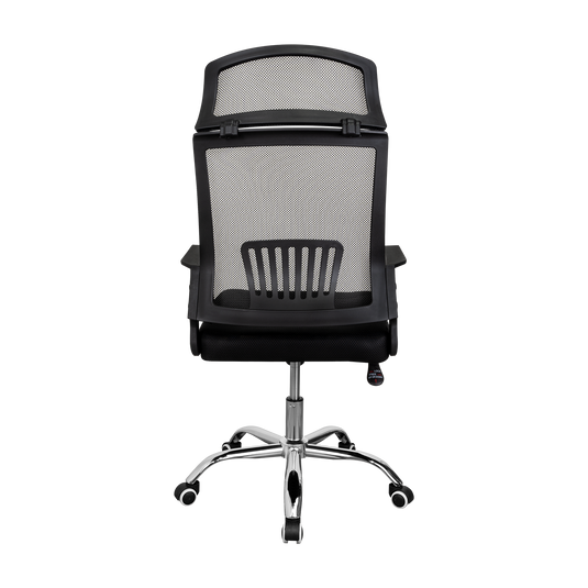 Silla Oficina X-57B, Wengue, con Cómodo Espaldar y Rodachines
