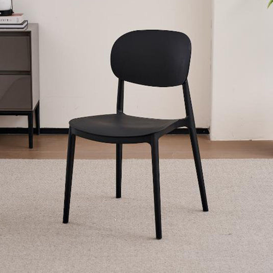 Silla Milán, Color Negro, con Espaldar y Diseño Moderno