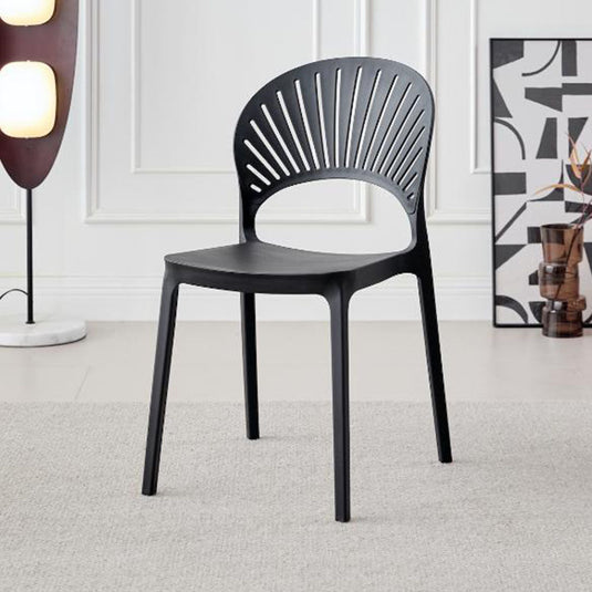 Silla Paraíso, Color Negro, con Espaldar y Diseño Moderno