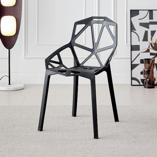 Silla Roxy, Color Negro, con Espaldar y Diseño Moderno