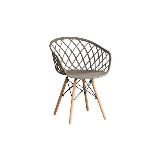 Silla Oasis con Brazos, Color Taupe, Con espaldar X2