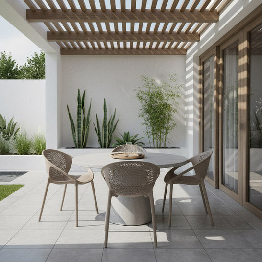 Combo Tres Silla Selva con Brazos, Color Verde Olivo, Gris y Negro