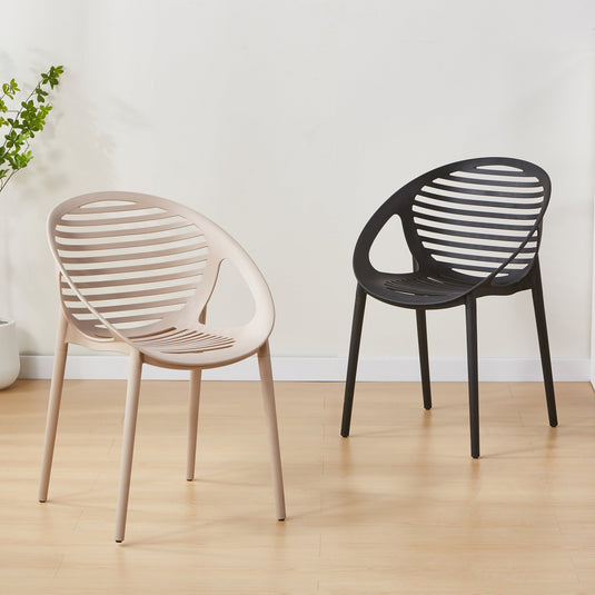 Silla Tokio con Brazos, Color Taupe, con Espaldar y Diseño Moderno