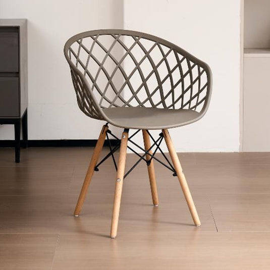 Silla Oasis con Brazos, Color Taupe, Con espaldar