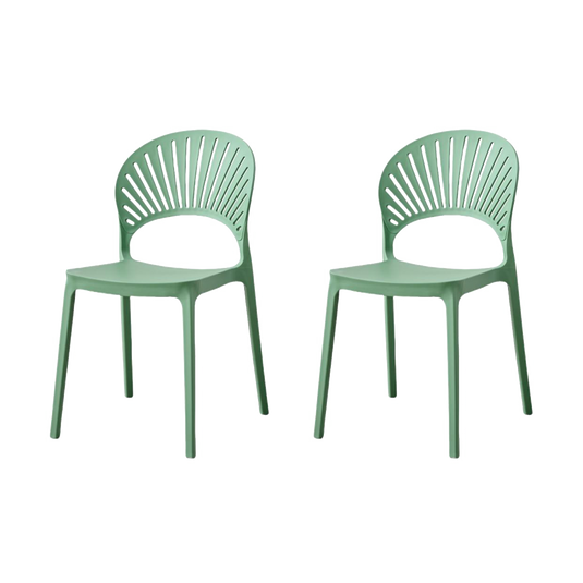 Set de 2 Sillas Paraíso, Color Verde Oliva, con Espaldar y Diseño Moderno