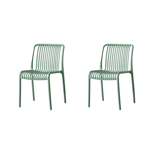 Set de 2 Sillas Terra, Color Verde Olivo, con Espaldar