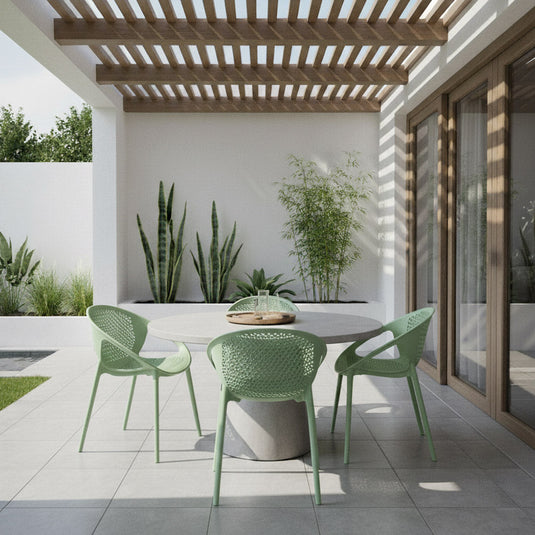 Silla Selva con Brazos, Color Verde Olivo, con Espaldar