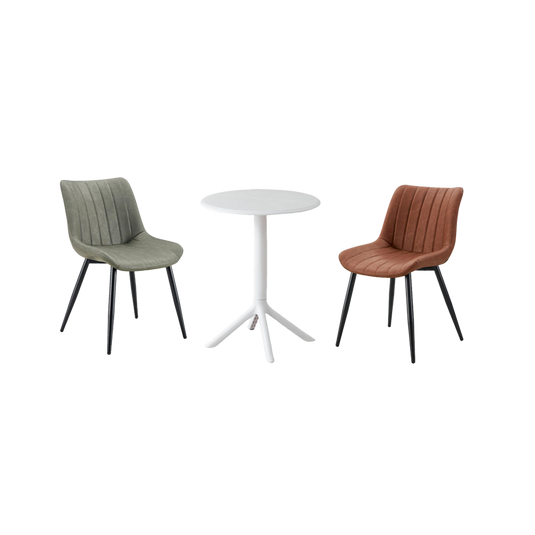 Combo Style, Incluye Mesa Redonda y 2 Sillas con Espaldar