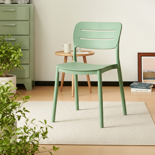 Silla Harriman, Verde, con Medio Espaldar y Diseño Minimalista