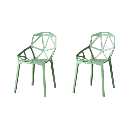 Set de 2 Sillas Roxy, Color Verde, con Espaldar y Diseño Moderno
