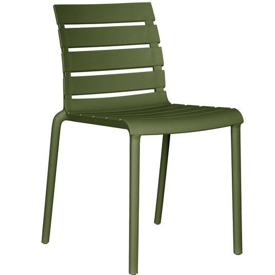 Set de 2 Sillas Montana, Color Verde, con Espaldar en Líneas Diseño Moderno