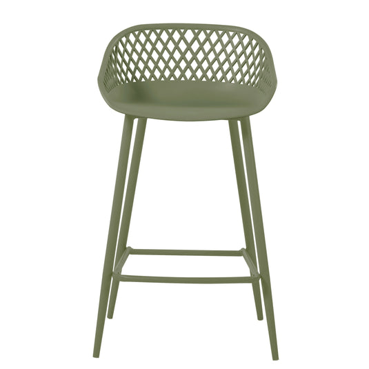 Silla para Bar India, Color Verde, con Estructura Metálica