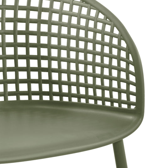 Set de 2 con Brazos Calcuta, Verde, con Patas Metálica